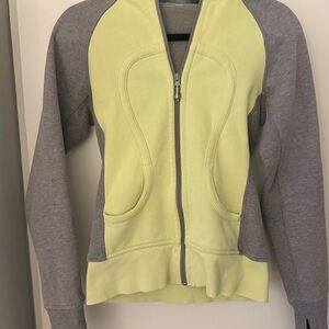 Lululemon Athletica Yellow and Gray Hoodie